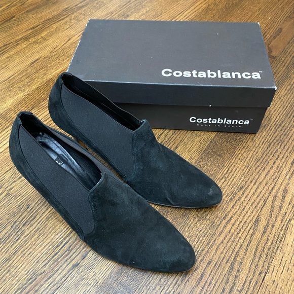 Costa Blanca Black Stiletto Heels (9.5) Made in Spain - Picture 5 of 9